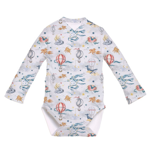 Боді Kimono з довгим рукавом для немовлят BLS004