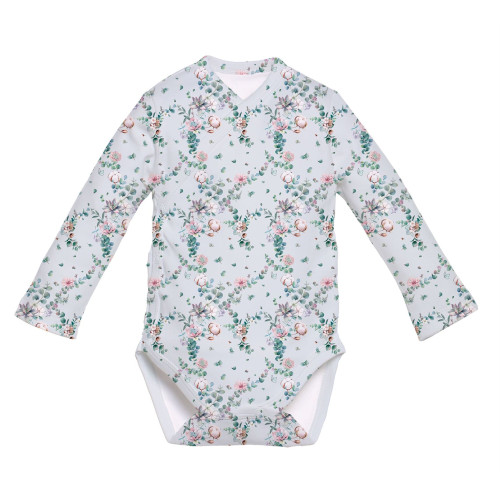 Боді Kimono з довгим рукавом для немовлят BLS004