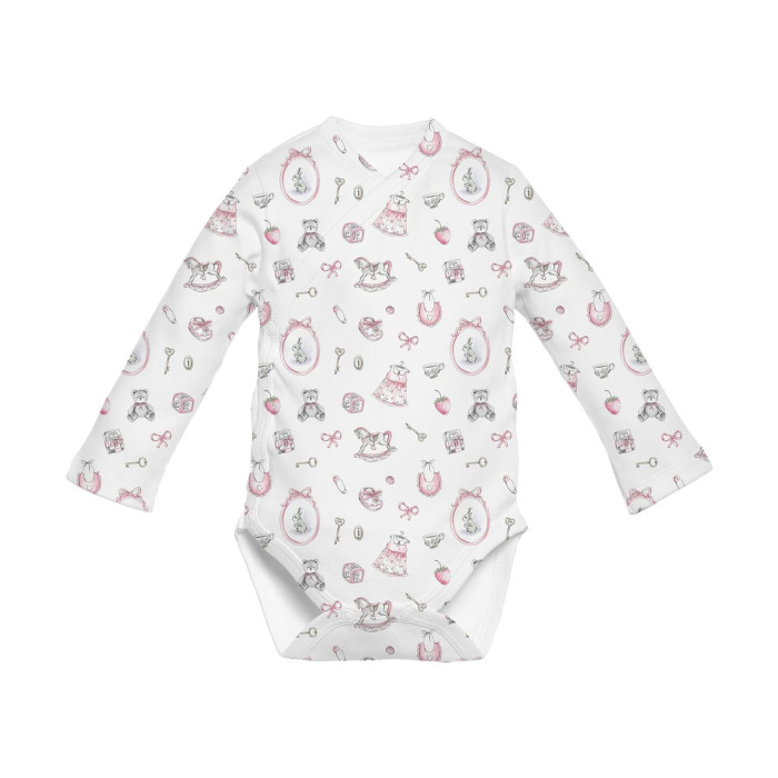 Боді Kimono з довгим рукавом для немовлят BLS004