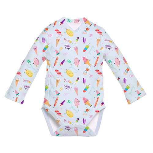 Боді Kimono з довгим рукавом для немовлят BLS004