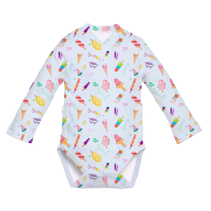 Боді Kimono з довгим рукавом для немовлят BLS004