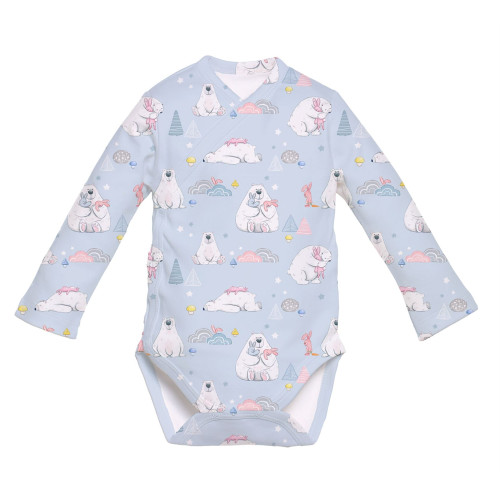 Боді Kimono з довгим рукавом для немовлят BLS004