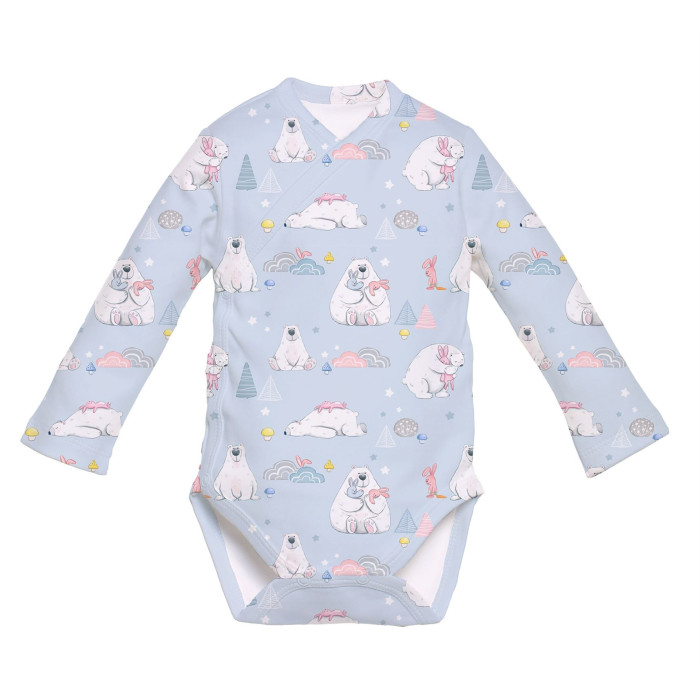 Боді Kimono з довгим рукавом для немовлят BLS004