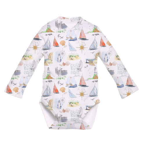 Боді Kimono з довгим рукавом для немовлят BLS004