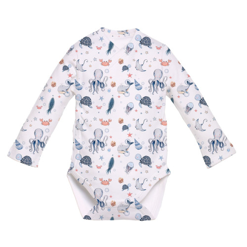 Боді Kimono з довгим рукавом для немовлят BLS004