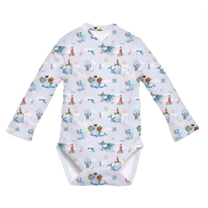 Боді Kimono з довгим рукавом для немовлят BLS004