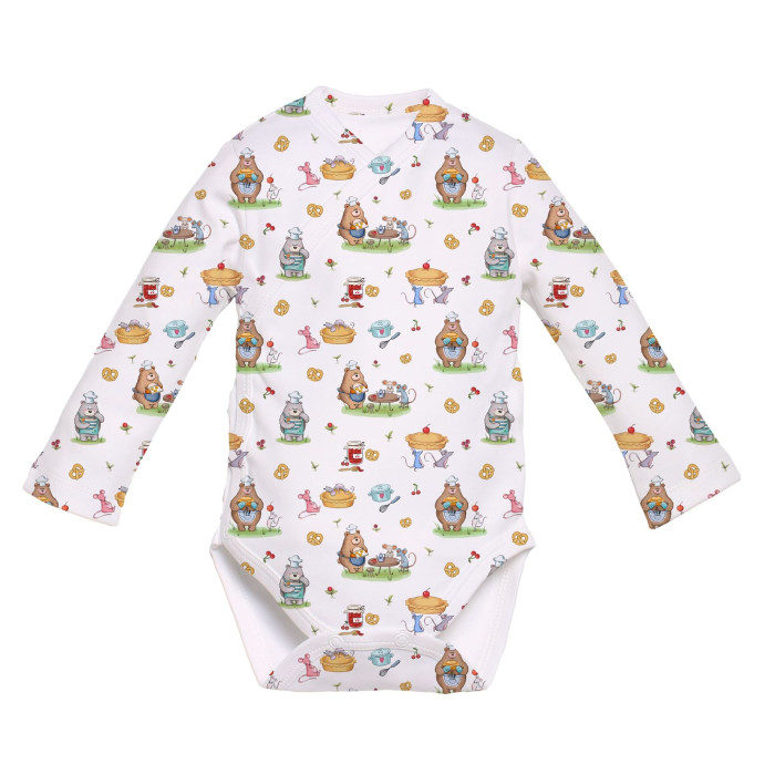 Боді Kimono з довгим рукавом для немовлят BLS004