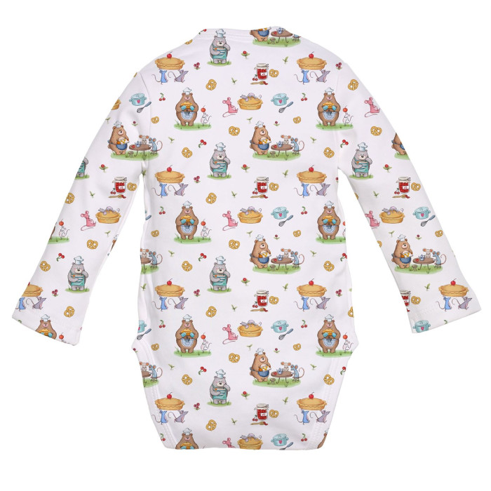 Боді Kimono з довгим рукавом для немовлят BLS004