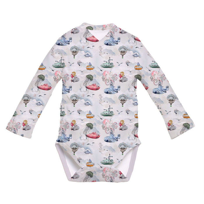 Боді Kimono з довгим рукавом для немовлят BLS004