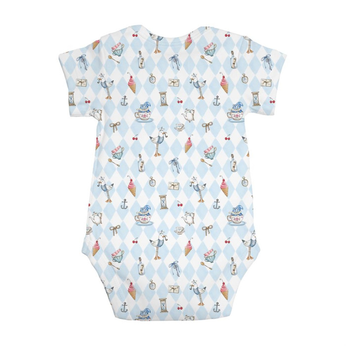 Боді з коротким рукавом для немовлят BSHL001  Diamond Blue