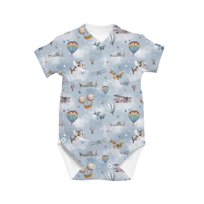 Боді Kimono з кортким рукавом для немовлят BSHL004  Balloons