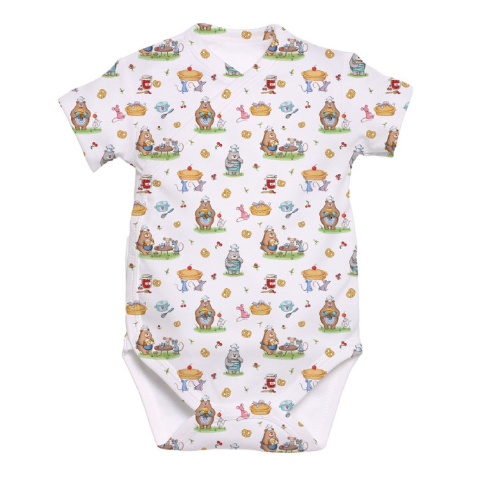 Боді Kimono з кортким рукавом для немовлят BSHL004