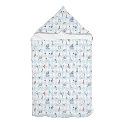 Затишний Конверт (кокон) Babynest C002 Diamond Blue