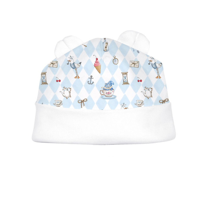 Шапочка з вушками H002 Diamond Blue