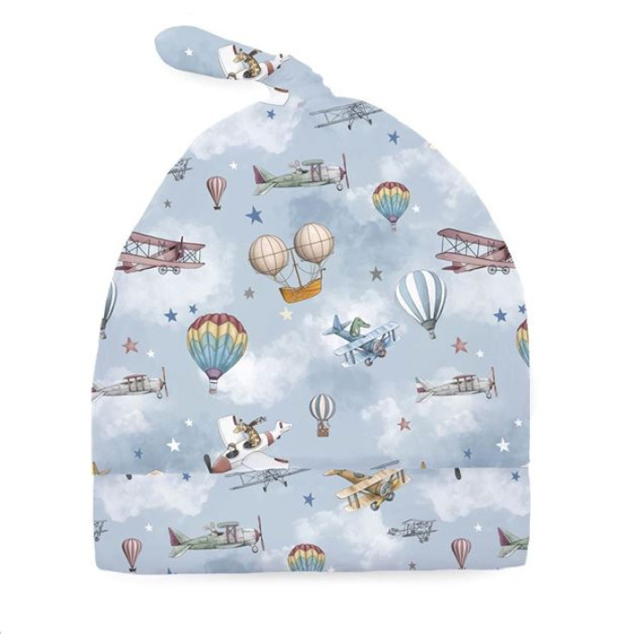 Шапочка з вузликом з бавовни Supima H003 Balloons