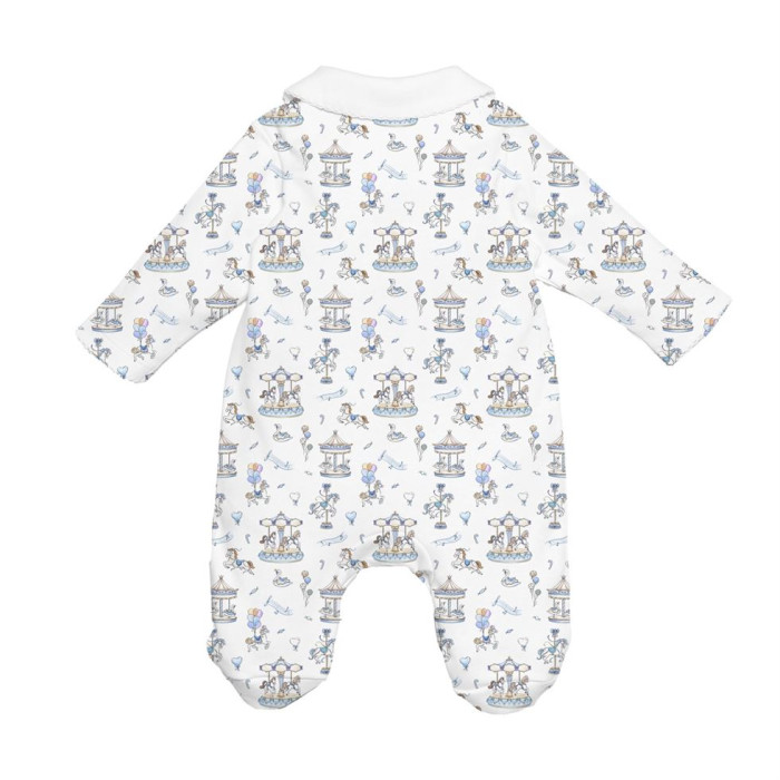 Слип с воротничком из 100% хлопка Pima — модель K063 Bonbon Blue