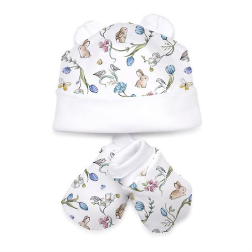 Комплект: шапочка та царапки Set010 Blossom Blue