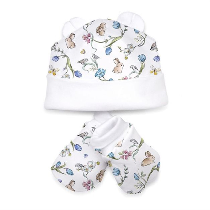 Комплект: шапочка та царапки Set010 Blossom Blue