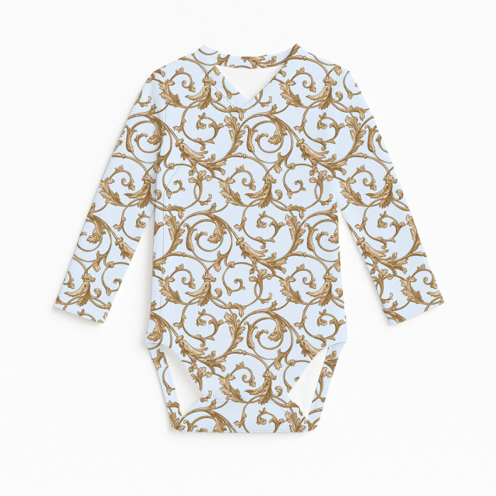 Боді Kimono з довгим рукавом для немовлят BLS004 Allure Blue