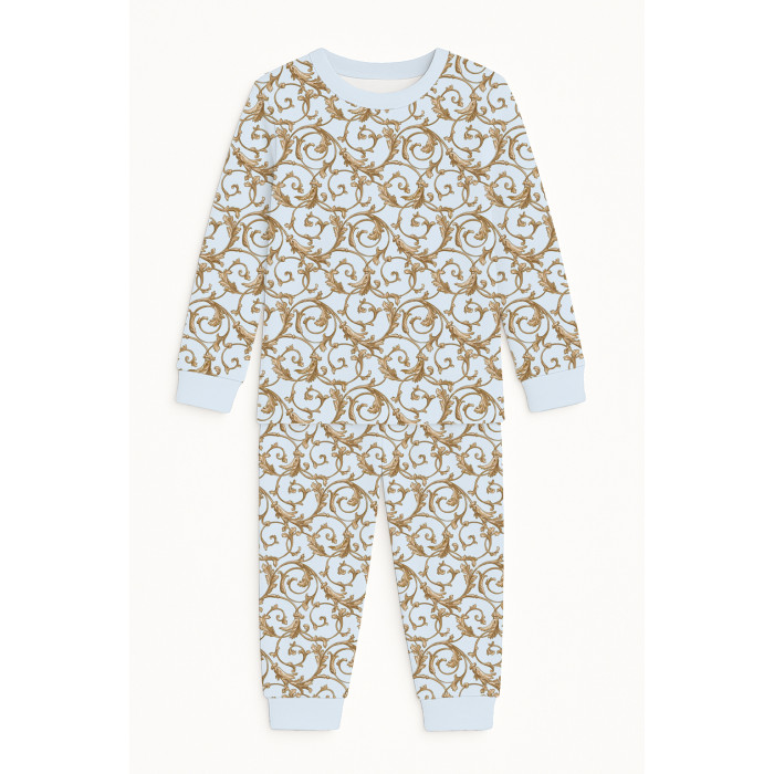Дитяча піжама з довгим рукавом з 100% pima котона PJ001 Allure Blue