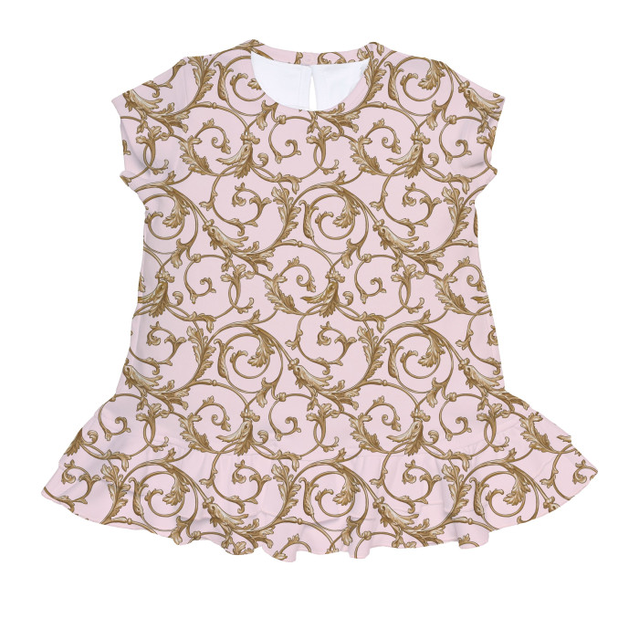 Сукня  з коротким рукавом і оборкою з бавовни Supima DR002 Allure Pink