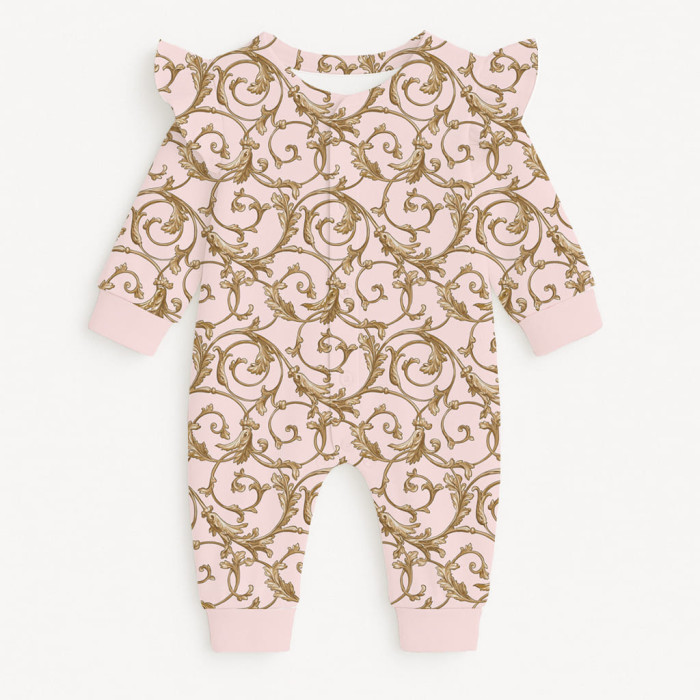Ромпер з довгим рукавом з комiрцем i рюшками  K070CL Allure Pink