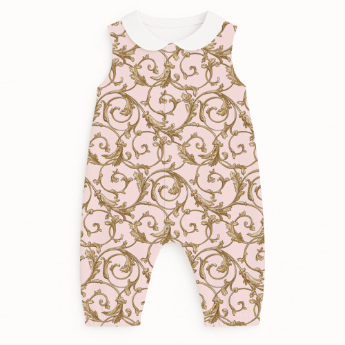 Длинный песочник с рукавами и воротником Supima R009CL Allure Pink