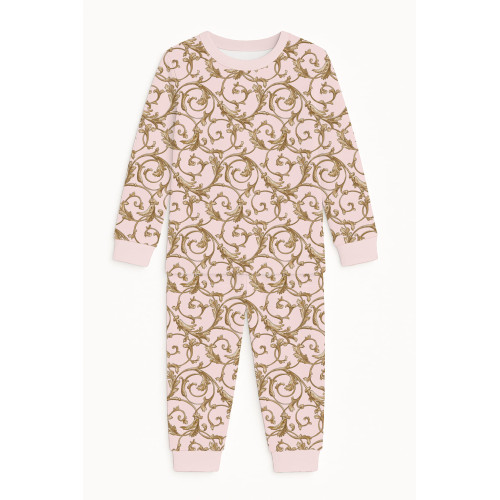 Дитяча піжама з довгим рукавом з 100% pima котона PJ001 Allure Pink