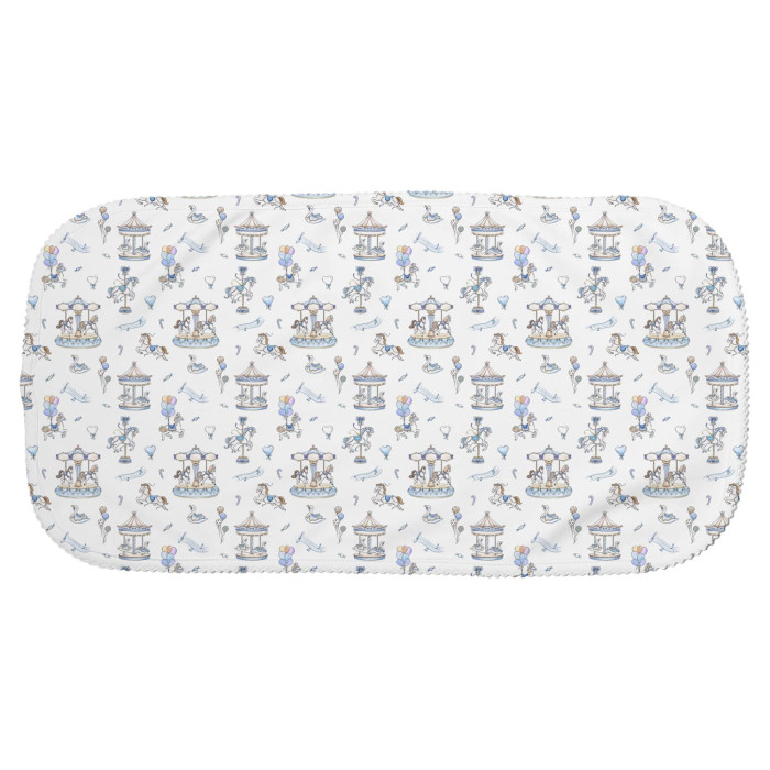 Мусліновий слюнявчик BB009 – органічна бавовна Supima Bonbon Blue