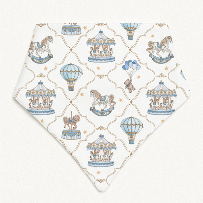 Слюнявчик-бандана трикутної форми для немовлят Bib001 Coquette blue