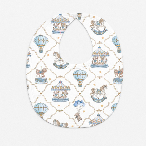 Слюнявчик з піко-обробкою BIB005 Coquette blue