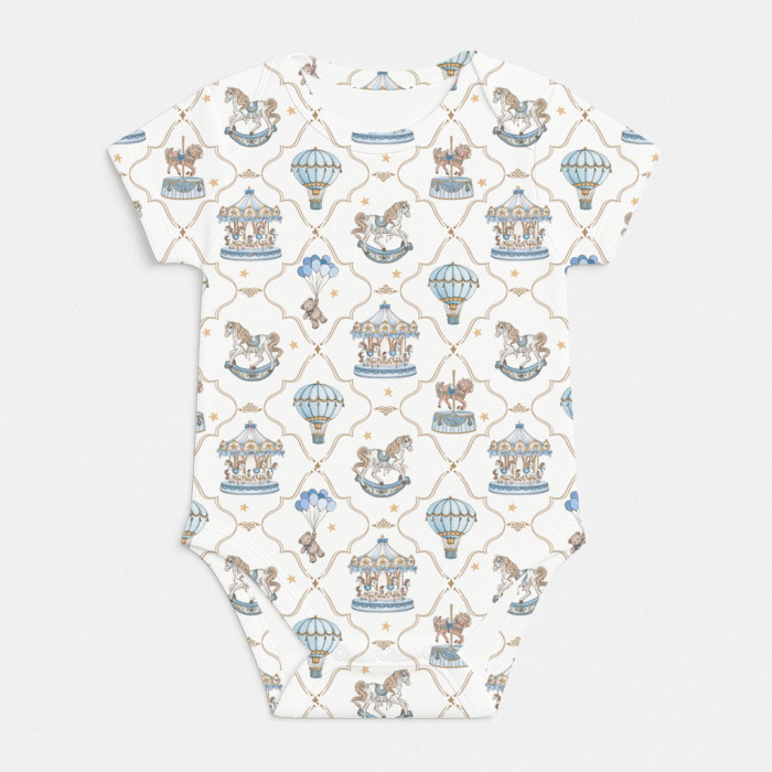 Боді з коротким рукавом для немовлят BSHL001 Coquette blue
