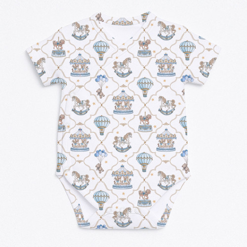 Боди  Kimono с коротким рукавом для малышей BSHL004 Coquette blue