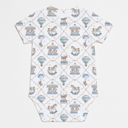 Боди Передняя застежка с коротким рукавом для малышей BSHL009 Coquette blue