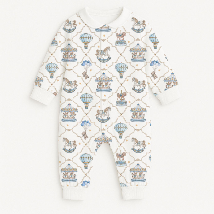 Ромпер з довгим рукавом i комірцем K060CL Coquette blue