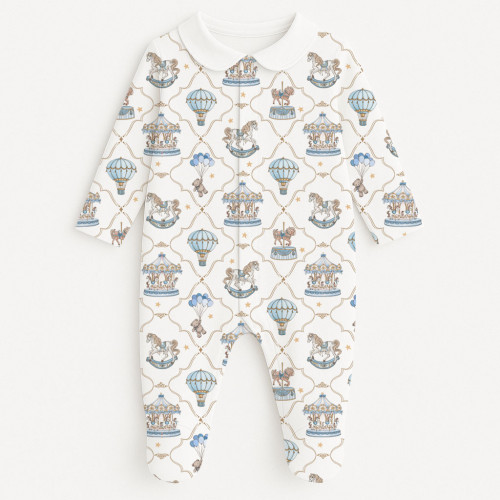 Слип с воротничком из 100% хлопка Pima — модель K063 Coquette blue