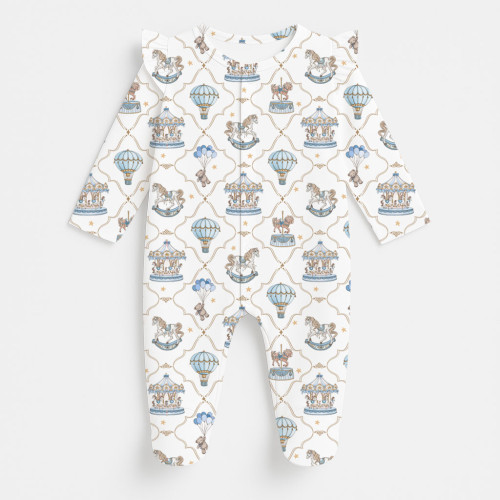 Слип с рюшами для Девочки из 100% хлопка Pima  K065 Coquette blue