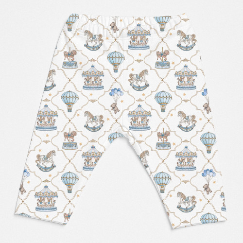 Легінси з органічної бавовни для дівчаток L003 Coquette blue
