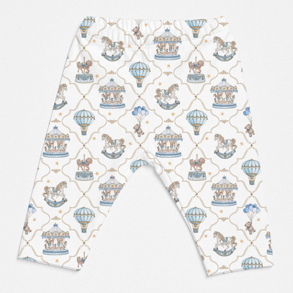 Легінси з органічної бавовни для дівчаток L003 Coquette blue