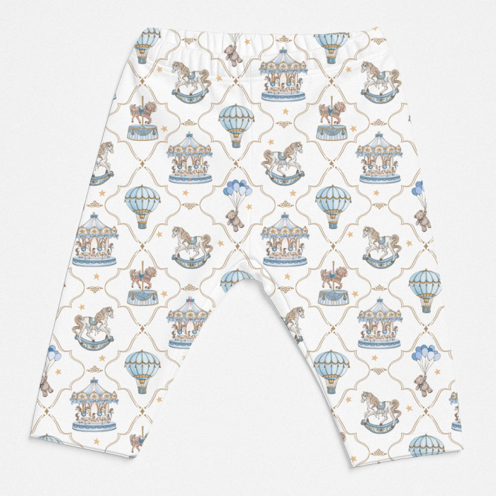 Легінси з органічної бавовни для дівчаток L003 Coquette blue