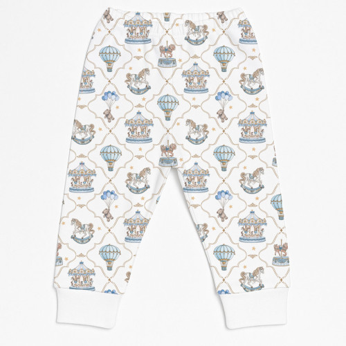 Бавовняні штанці-джогери для малюка BR001 Coquette blue