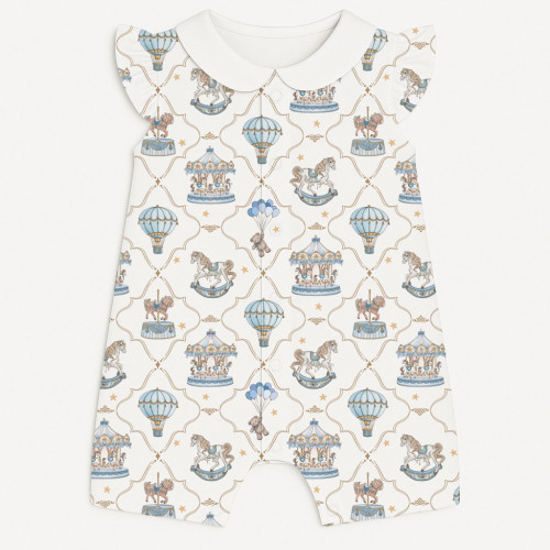 Пісочник із бавовни Supima з крильцями i з комірцем R007CL Coquette blue