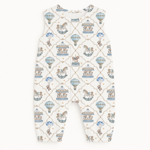 Длинный песочник с рукавами из хлопка Supima R009 Coquette blue