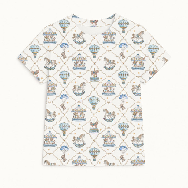 Футболка с коротким рукавом для мальчиков и девочек TSH001 Coquette blue