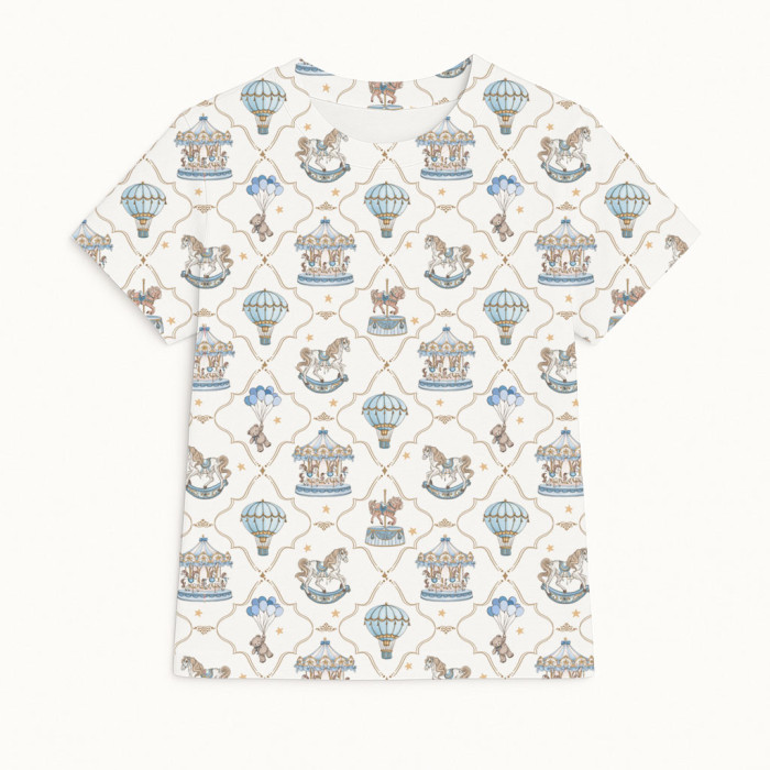 Футболка з коротким рукавом для хлопчиків та дівчаток TSH001 Coquette blue
