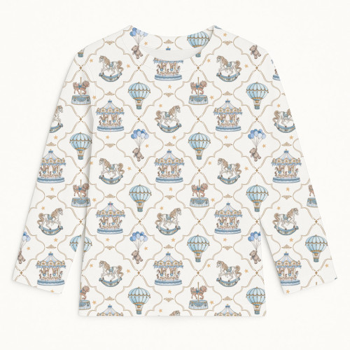 Футболка з довгим рукавом для хлопчиків та дівчаток TSH002 Coquette blue