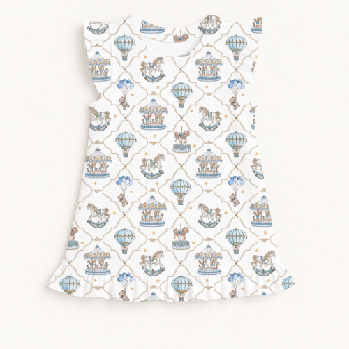 Футболка з рюшами для дівчаток TSH003 Coquette blue