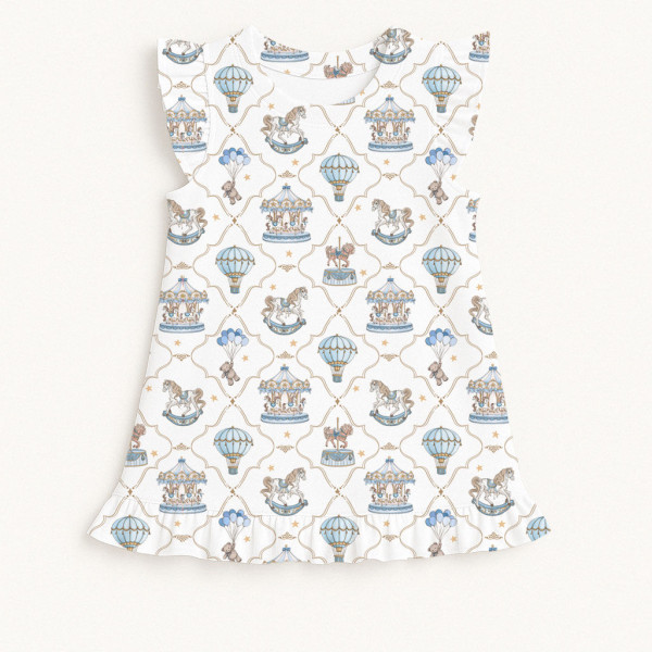 Футболка з рюшами для дівчаток TSH003 Coquette blue