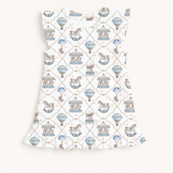 Футболка з рюшами для дівчаток TSH003 Coquette blue