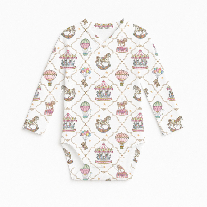 Боді Kimono з довгим рукавом для немовлят BLS004
